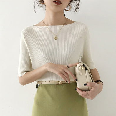 2019 New Summer Women Shirts Knit Shirts Women Fashion Clothing T01