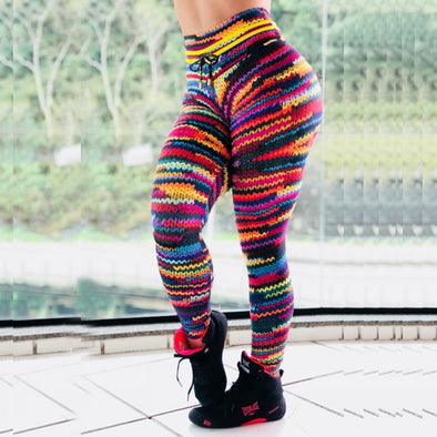 2018 Fashion Knit Printing Leggings Women Fitness Clothing Sporting Leggings Women Trousers Pants Female