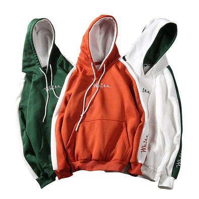 2018 Autumn White Hoodies With Hat Men Big Pocket Street Autumn Fashion Casual Hiphop Clothing Hoody Pullover Hoody Clothing
