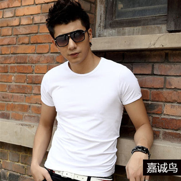 2019 GUMNHU Brand Clothing Solid V Neck Men's T Shirt Men Fashion Tshirts Fitness Casual for Male T-shirt S-5XL Free Shipping