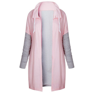 2018 Autumn Winter High Quality New Fashion Long Stitching woolen Women Jacket Loose Joker Casual Solid Jacket Winter Clothing